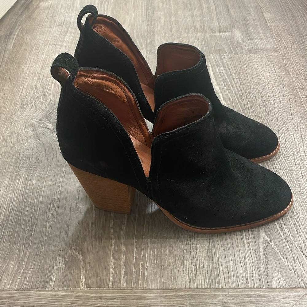 Jeffrey Campbell black suede booties
